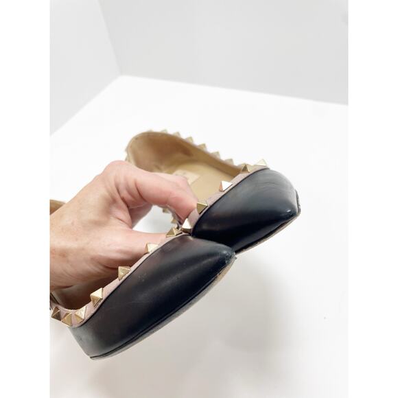 Valentino Garavani Calfskin Rockstud 85mm Pumps 38.5 Black Poudre - Picture 8 of 12